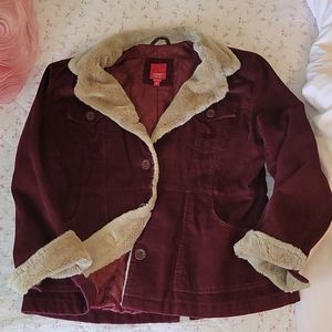 Burgundy corduroy jacket XL